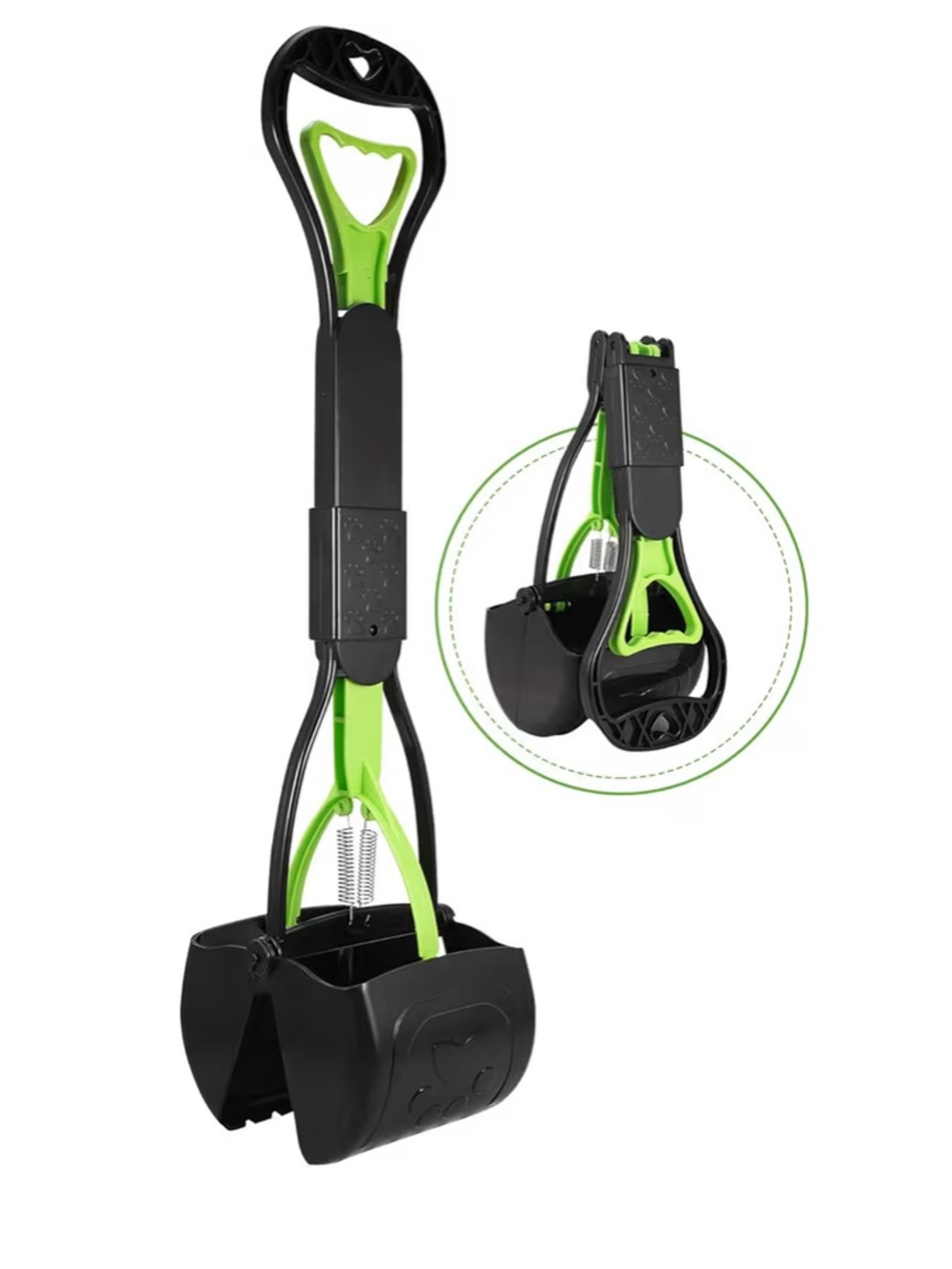Dog Poop Scooper - Black and Bright Green